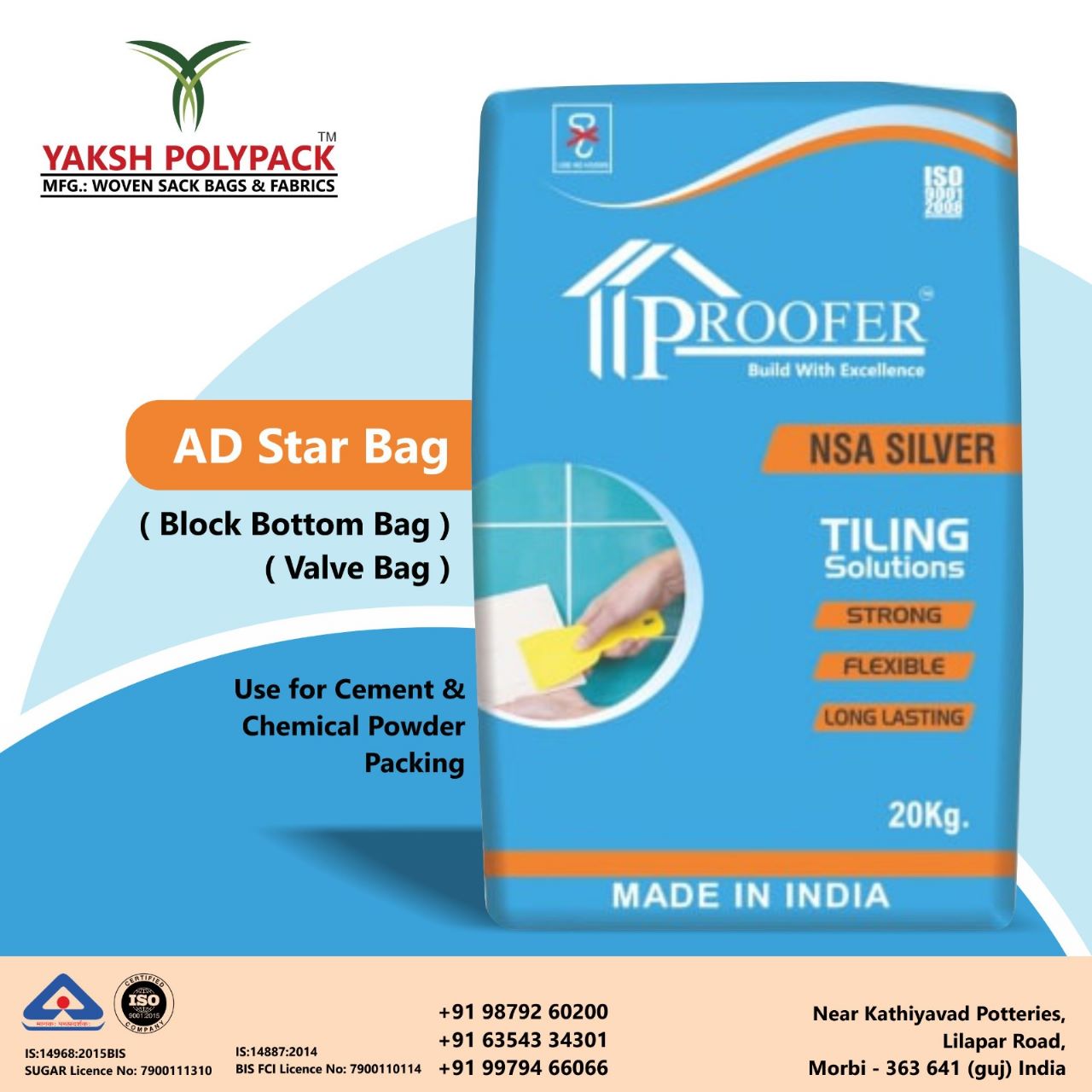 Self Closure Ad Star Block Bottom Valve Bags at best price in Ahmedabad |  ID: 25226336430